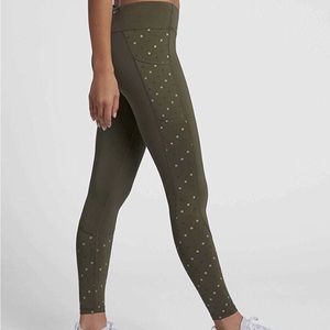 Army Green Polka Dot Nike Dri-Fit Leggings with Phone Pocket